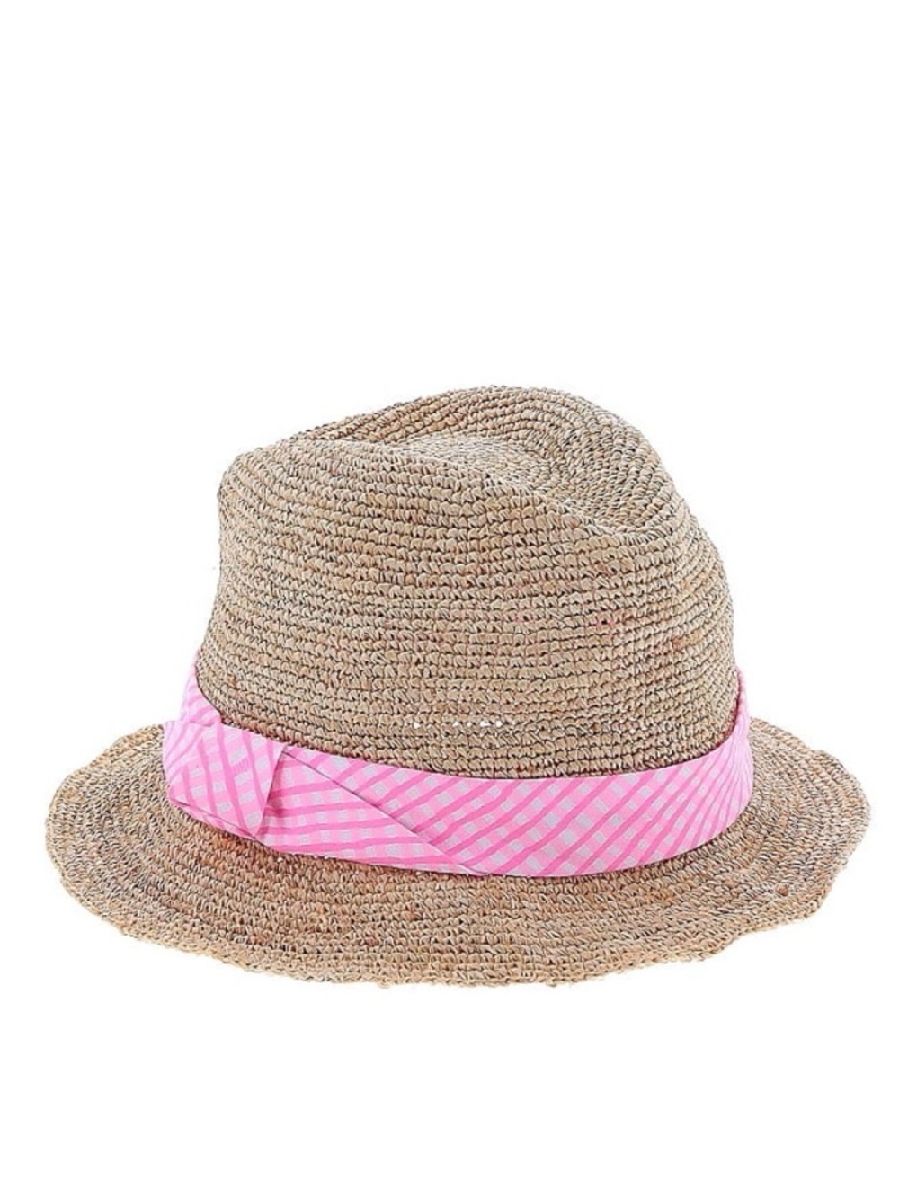 Lilly Pulitzer Natural Straw Fedora with Pink Band